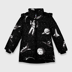 Зимняя куртка для девочки Космический вояж