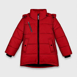 Куртка зимняя для девочки ФОРМА, БУМАЖНЫЙ ДОМ LA CASA DE PAPEL UNIFORM, цвет: 3D-черный
