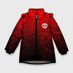 Зимняя куртка для девочки MU red-black