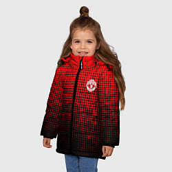 Куртка зимняя для девочки MU red-black, цвет: 3D-светло-серый — фото 2