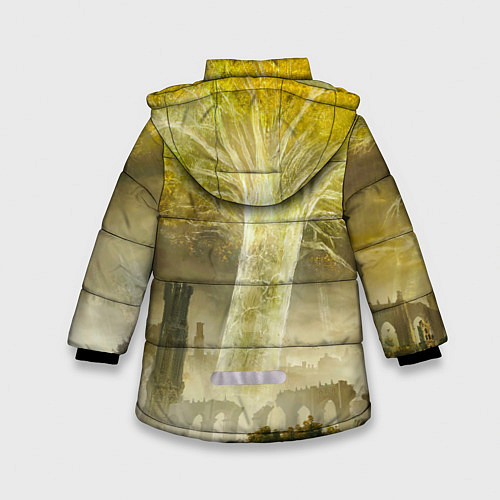 Зимняя куртка для девочки Elden Ring - междуземье / 3D-Черный – фото 2