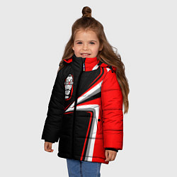 Куртка зимняя для девочки LA CASA DE PAPEL БУМАЖНЫЙ ДОМ, цвет: 3D-черный — фото 2