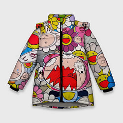 Зимняя куртка для девочки Takashi Murakami кричащий арт