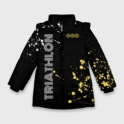 Куртка зимняя для девочки Triathlon Триатлон, цвет: 3D-черный