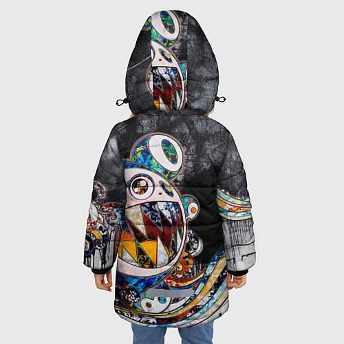 Зимняя куртка для девочки Монстр мышь / 3D-Светло-серый – фото 4