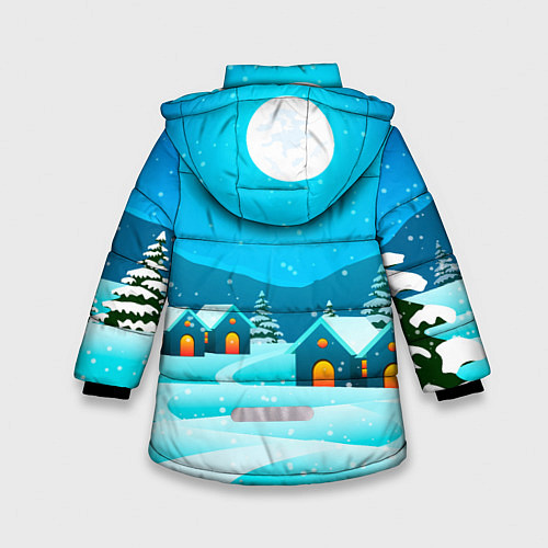 Зимняя куртка для девочки Новогодние подарки Тигр 2022 / 3D-Черный – фото 2
