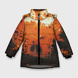 Куртка зимняя для девочки Коллекция Journey Оранжевый взрыв 126-3 2, цвет: 3D-светло-серый