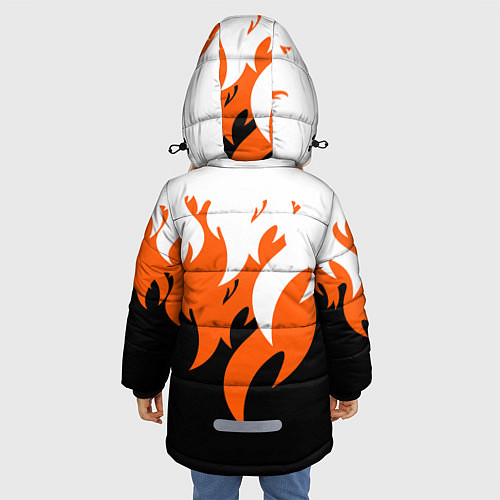 Зимняя куртка для девочки Оранжевый Огонь / 3D-Красный – фото 4