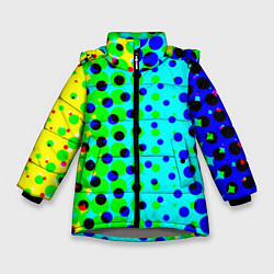Куртка зимняя для девочки Цветная кислота, цвет: 3D-светло-серый