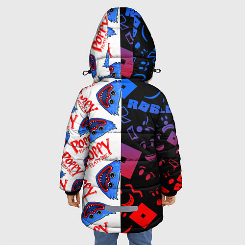 Зимняя куртка для девочки ROBLOX x POPPY PLAYTIME РОБЛОКС ПОППИ ПЛЕЙТАЙМ / 3D-Светло-серый – фото 4