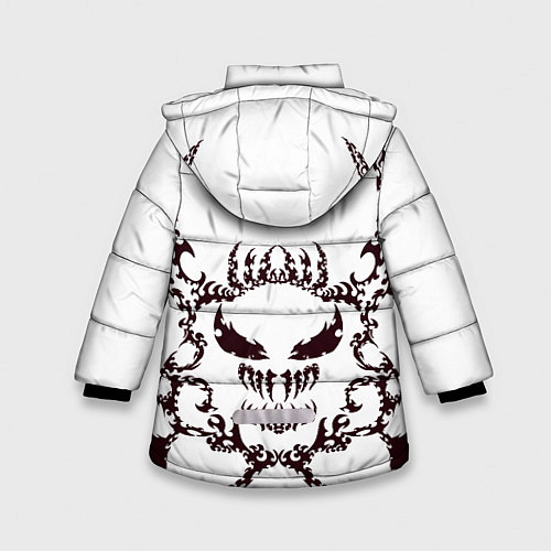 Зимняя куртка для девочки Веном рога / 3D-Черный – фото 2