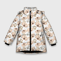 Зимняя куртка для девочки Собака Пудель - Poodle