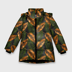 Зимняя куртка для девочки Африканские листья