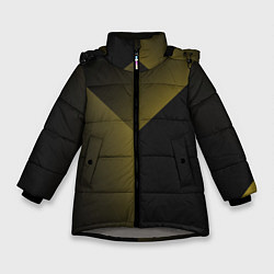 Куртка зимняя для девочки Градиентные полосы, цвет: 3D-светло-серый