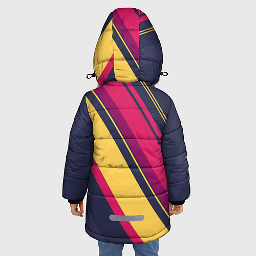 Зимняя куртка для девочки Геометрический Строй / 3D-Красный – фото 4