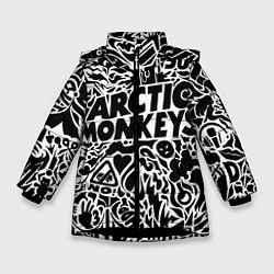 Зимняя куртка для девочки Arctic monkeys Pattern