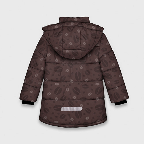 Зимняя куртка для девочки Кофе - Coffee / 3D-Черный – фото 2