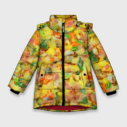 Куртка зимняя для девочки Оливье, цвет: 3D-красный