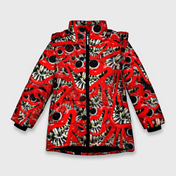 Куртка зимняя для девочки POPPY PLAYTIME ХАГГИ ВАГГИ, цвет: 3D-черный