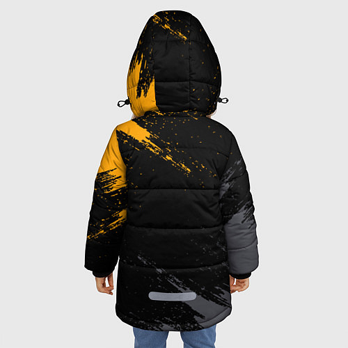 Зимняя куртка для девочки RENAULT БРЫЗГИ КРАСОК РЕНО / 3D-Светло-серый – фото 4