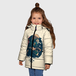 Куртка зимняя для девочки Кейд-6, цвет: 3D-черный — фото 2