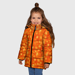 Куртка зимняя для девочки Лава Майнкрафт, цвет: 3D-светло-серый — фото 2
