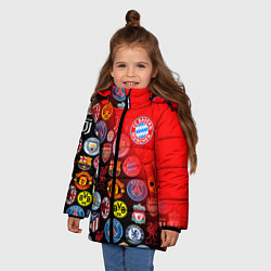 Куртка зимняя для девочки BAYERN MUNCHEN BEST FC SPORT, цвет: 3D-светло-серый — фото 2