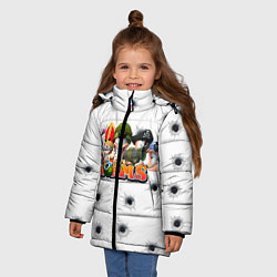 Куртка зимняя для девочки Wormsчервяки, цвет: 3D-черный — фото 2