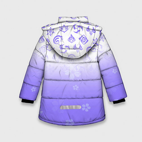 Зимняя куртка для девочки GENSHIN IMPACT SYMBOL PATTERN SAKURA САКУРА / 3D-Красный – фото 2