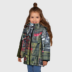 Куртка зимняя для девочки Братство сталкеров, цвет: 3D-светло-серый — фото 2