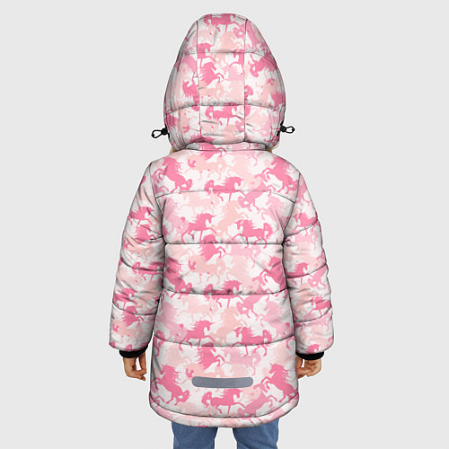 Зимняя куртка для девочки Розовые Единороги / 3D-Светло-серый – фото 4
