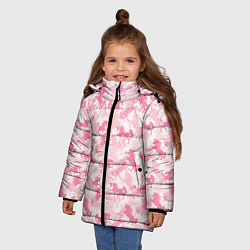 Куртка зимняя для девочки Розовые Единороги, цвет: 3D-светло-серый — фото 2