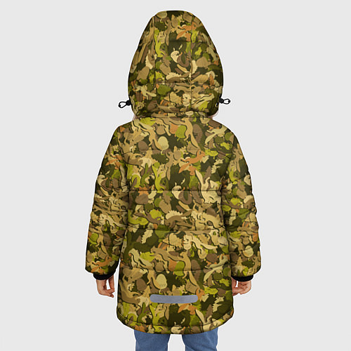 Зимняя куртка для девочки Белки в дубовом лесу / 3D-Светло-серый – фото 4
