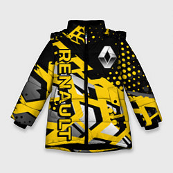 Куртка зимняя для девочки Renault Рено, цвет: 3D-черный
