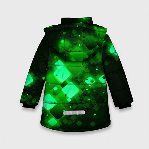 Зимняя куртка для девочки Изумрудный поток / 3D-Черный – фото 2