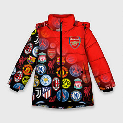 Куртка зимняя для девочки ARSENAL SPORT BEST FC, цвет: 3D-черный