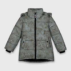 Куртка зимняя для девочки Коллекция Journey Лабиринт 575-1, цвет: 3D-черный