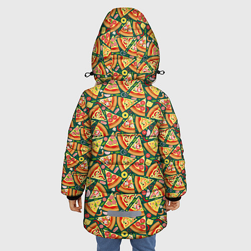 Зимняя куртка для девочки Pizza Пицца / 3D-Красный – фото 4