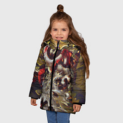 Куртка зимняя для девочки Осенние заморозки, цвет: 3D-красный — фото 2
