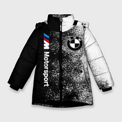 Зимняя куртка для девочки БМВ Черно-белый логотип