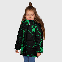 Куртка зимняя для девочки Майнкрафт minecraft, цвет: 3D-светло-серый — фото 2