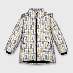 Зимняя куртка для девочки Шахматы фигуры