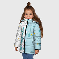 Куртка зимняя для девочки ROSCOSMOS kids, цвет: 3D-черный — фото 2