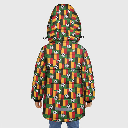 Зимняя куртка для девочки Бельгия футбол / 3D-Красный – фото 4