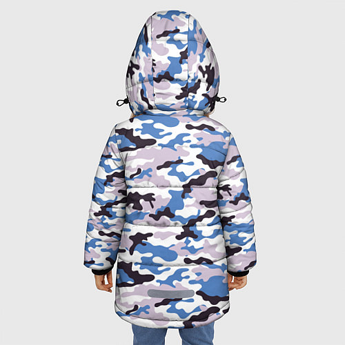 Зимняя куртка для девочки Модный Красочный Камуфляж / 3D-Светло-серый – фото 4
