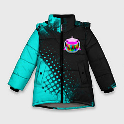 Куртка зимняя для девочки 6IX9INE Текстура, цвет: 3D-светло-серый