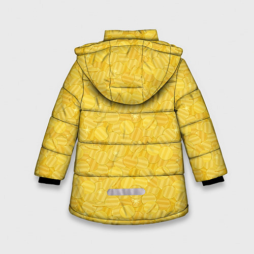 Зимняя куртка для девочки Золотые Монеты Money / 3D-Светло-серый – фото 2