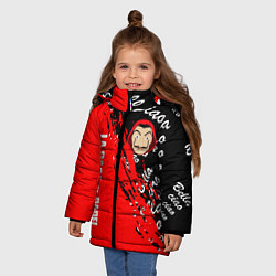 Куртка зимняя для девочки La Casa de Papel bum bum ciao, цвет: 3D-светло-серый — фото 2