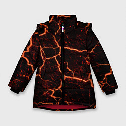 Куртка зимняя для девочки Раскаленная лаваhot lava, цвет: 3D-красный