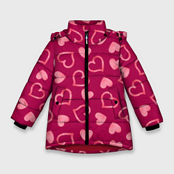 Зимняя куртка для девочки Паттерн сердечки